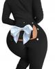 Women's Pajamas Valentine's Day Gift For Her With Flap Bow Black L