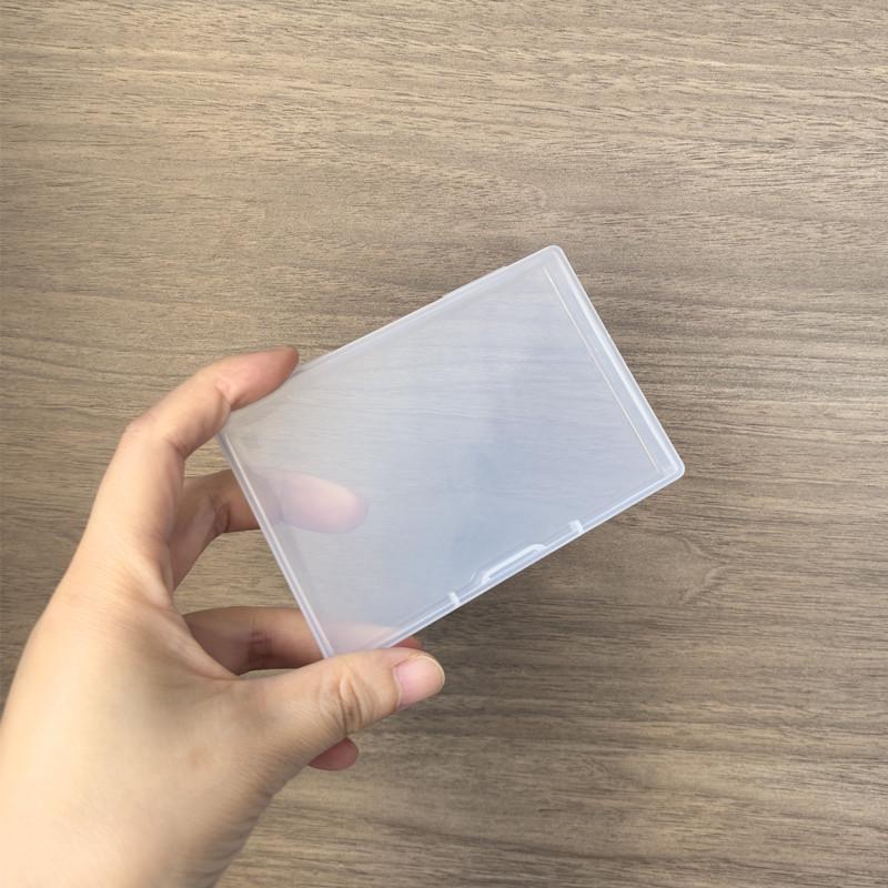 Clear PP 10x7x1.7 Rectangular Plastic Storage Box for Cards, Ornaments, and Small Tools