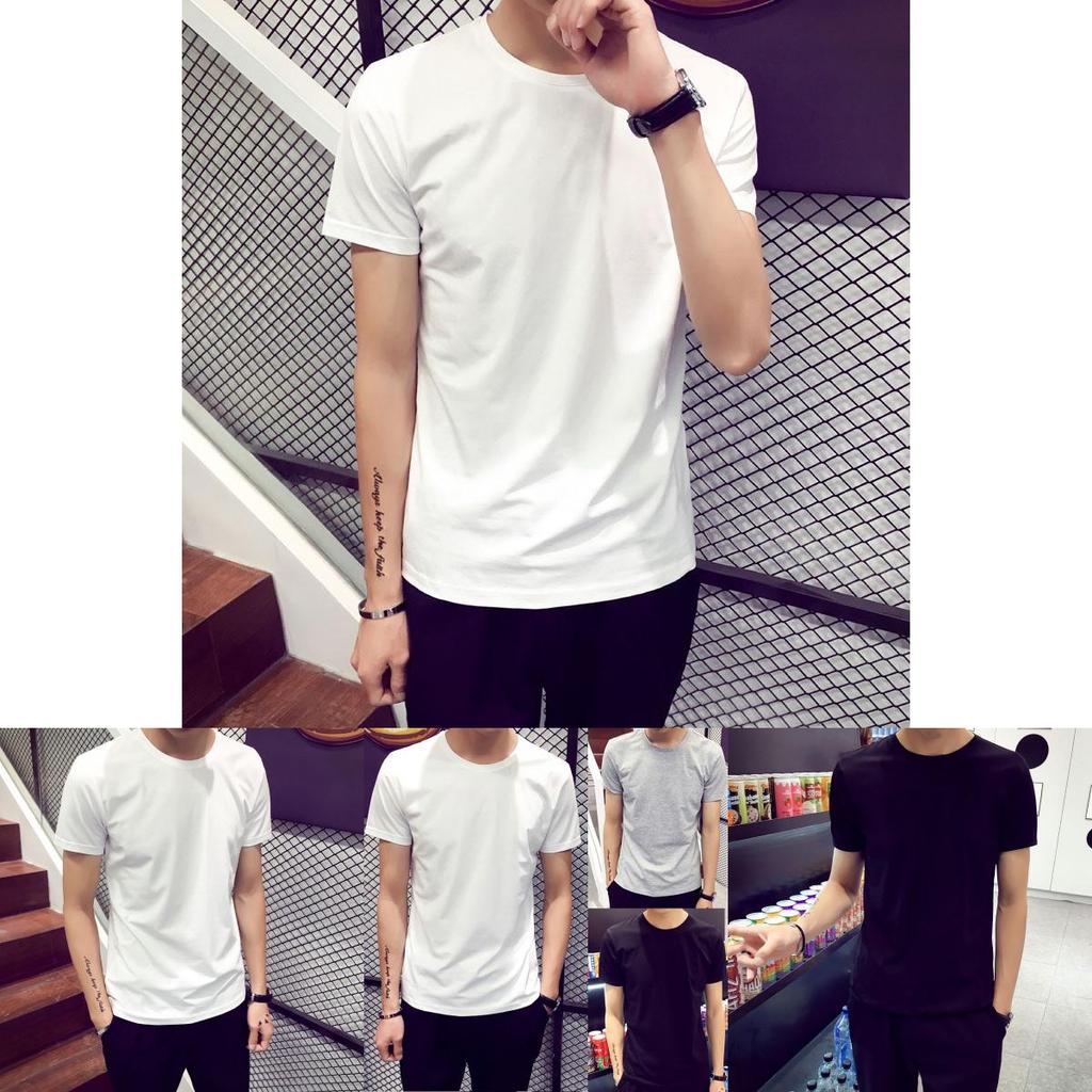 Premium Quality Men Women High Elastic O Neck Short Sleeve Sport Casual T-shirt