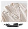 Men's Striped Short-Sleeve Casual Linen Suit for Spring & Autumn - Youthful, Handsome, and Popular (Model Y803)