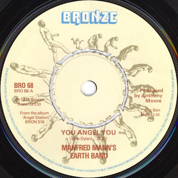 

7inch Record MANFRED MANN S EARTH BAND - You Angel You BRO68 Bronze 1979 UK Rock Used