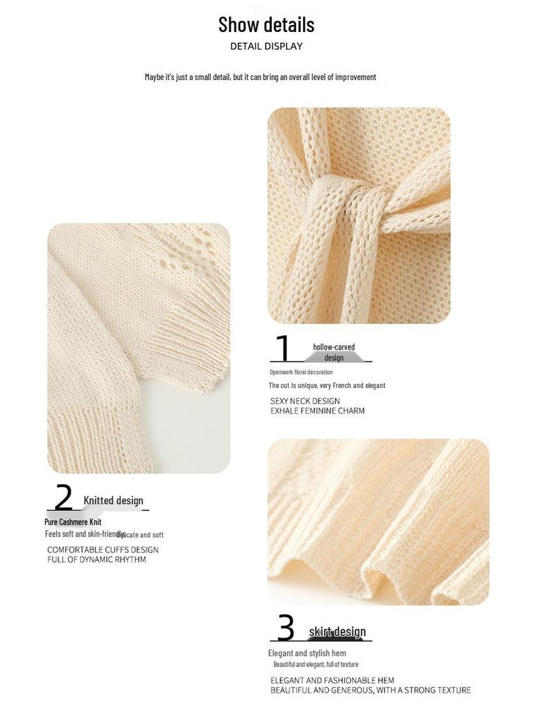 Korean Style Lightweight Knit Bolero Shawl for Women - Versatile Shoulder Cover for Spring, Summer, and Autumn