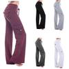Pantaloni e capris con stampa tinta unita casual alla moda da donna