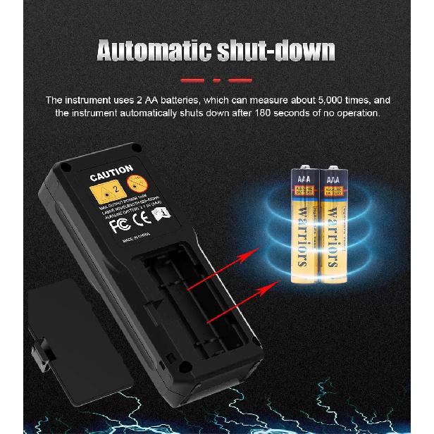 BOAYAL Laser Distance Meter with 2 Bubble Levels 164ft 50m 60m 70m 100m Digital Laser Tape Measure Measuring Devic