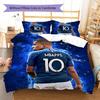 Mbappé Mönster Sängkläder, Täcke Set Påslakan Örngott Hem Födelsedagspresent (1 * påslakan + 2 * örngott, utan kärna)