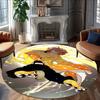 1pc Agatsuma Zenitsu  Carpet, Round Rug, Comfortable, Suitable for Entryways, Living Rooms, Office, And Bedrooms, Christmas Decoration