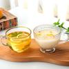 400ml Glasbecher mit vergoldetem Griff