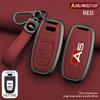 Zinklegering Leer Auto Slimme Afstandsbediening Sleutelhoes Cover Houder Shell Voor a2 a5 s5 rs5 8t p8 p9 Beschermde Sleutelzak Sleutelhanger Accessoire