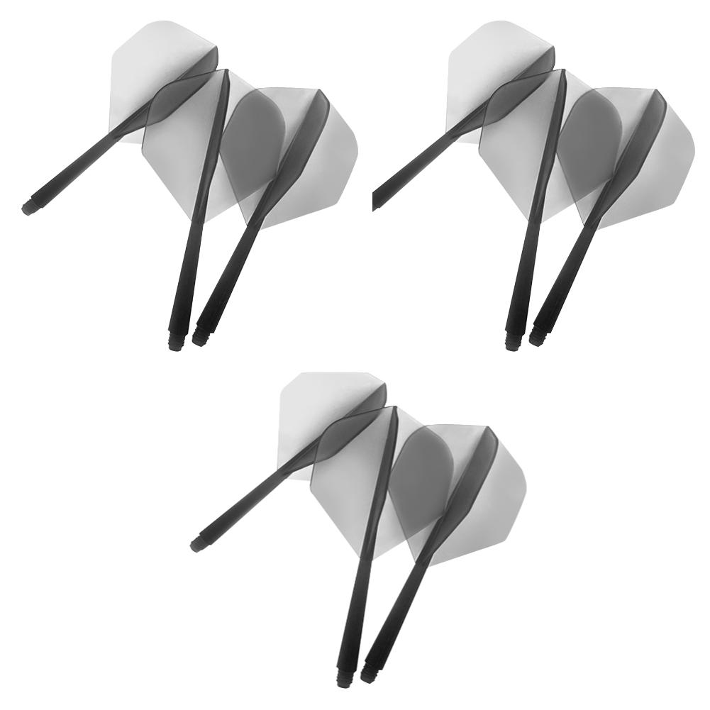 12-3PCS Professional Dart Flights 2BA Plastic Transparent Shafts Darts Anti-Drop Integrated Darts Flights for Indoor Outdoor