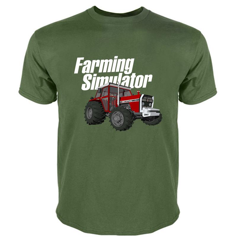 Farming Simulator T-Shirt Black T Shirts Plus Size Tops Plus Size T Shirts Plain White T Shirts Men Black Cotton Mens T-shirt