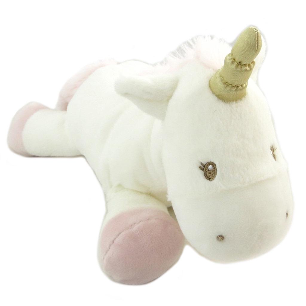 Les Trésors De Lily [N7901] - Rattle Plush 'My Unicorn' White Pink - 25x23x12 Cm