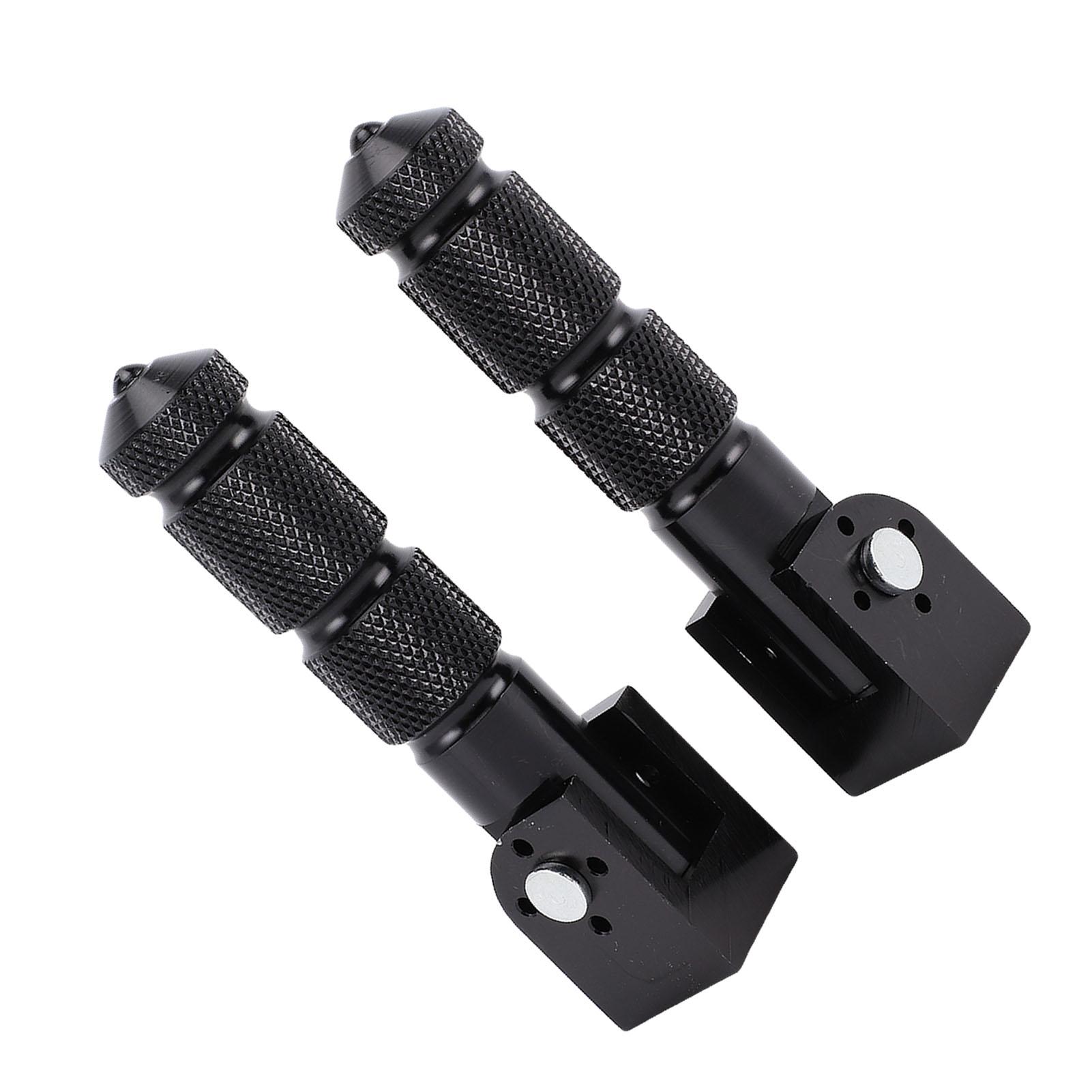 

2Pcs Aluminum Pedals for Motorcycle Electric Car 8MM Universal 90 Degree Folding Support Rod чёрный