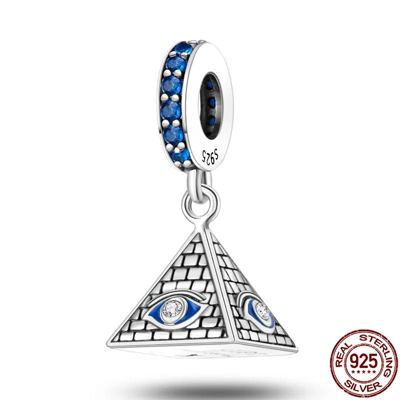 925 Silver Color Evil Eye Charm Demon Eye Bead For Original Bracelet&Bangle DIY Making Fashion Jewelry Gift