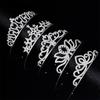 Romantic Princess Crown For Girls Rhinestone Crystal Hair Crowns Queen Headband Bridal Headdress Tiaras Hair Jewelry Accessories