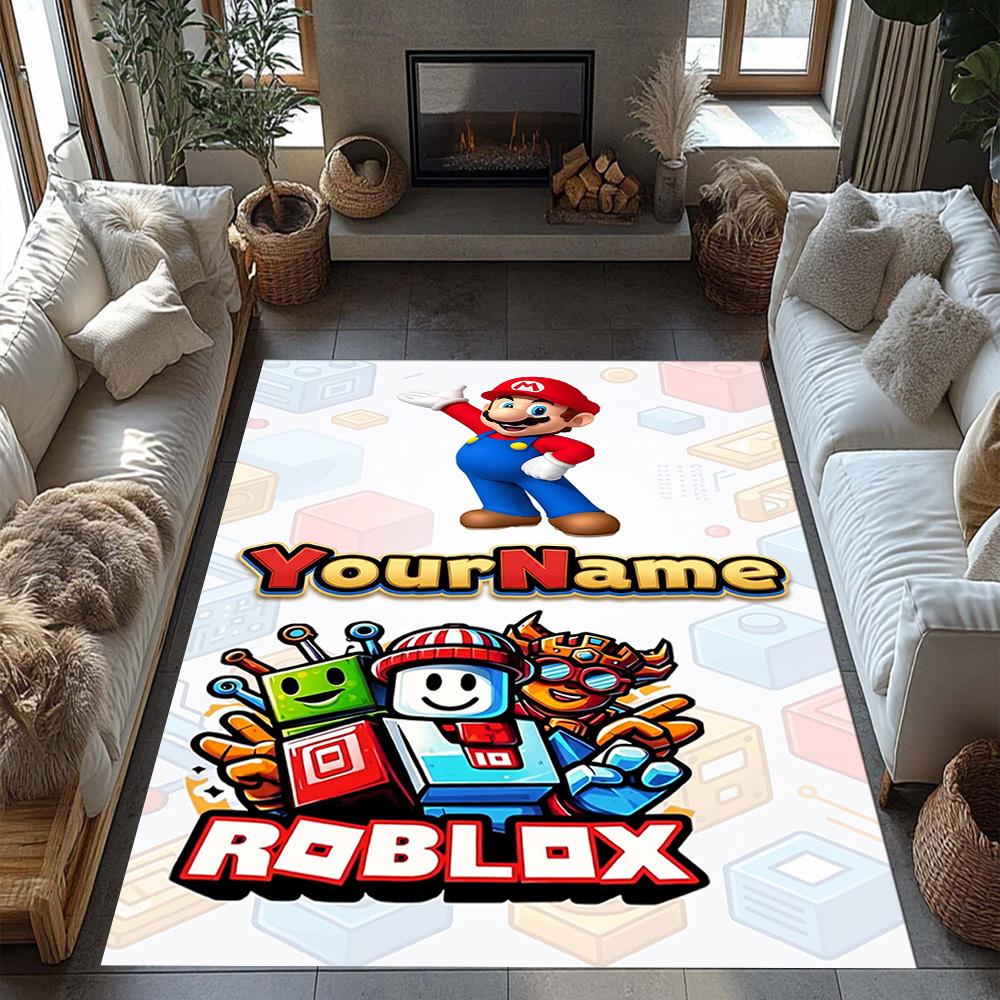 Roblox 32 Customize Text Floor Rug Office Rug Design for Decorate room Entryway Balcony Study room Anti-slip Rug Decorate Offices Wedding Party Gift