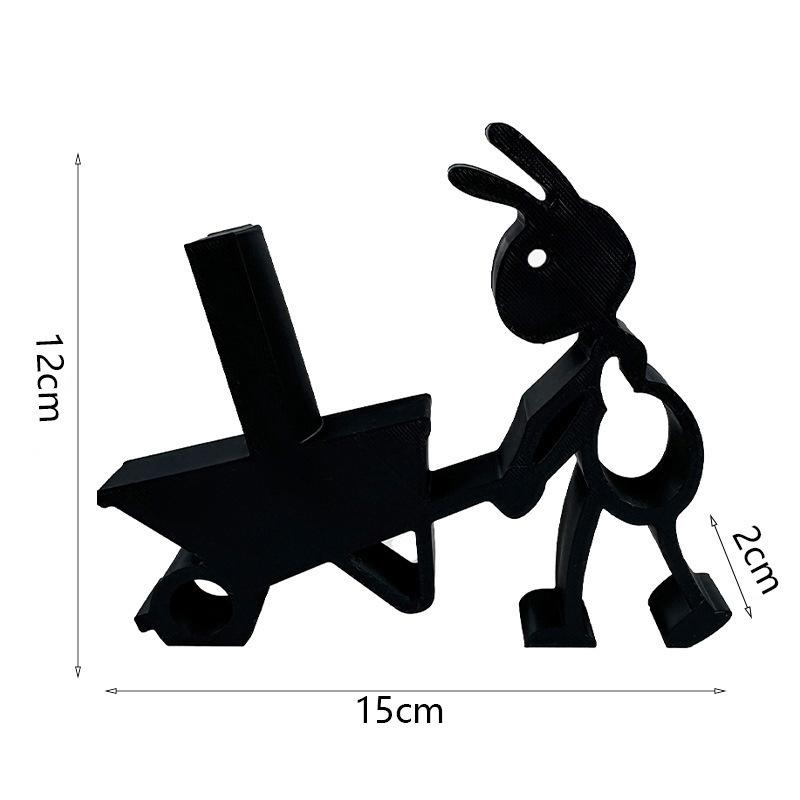 3D Printed Bunny Cart Bathroom Decor with Toilet Holder for Modern Home