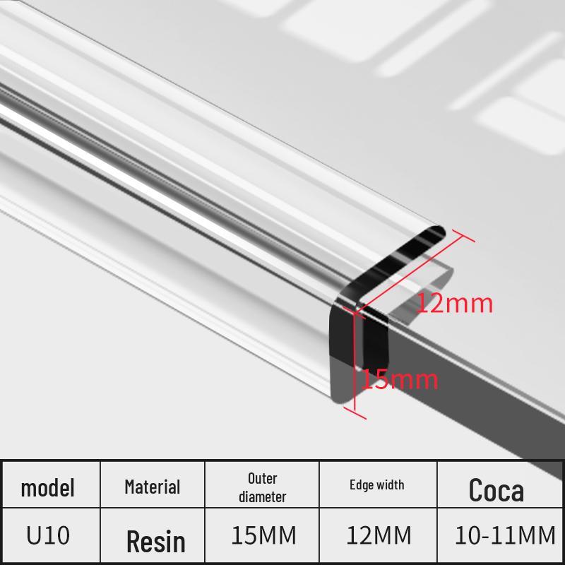 U-shaped Transparent Glass Edge Protector Strip for Fish Tank