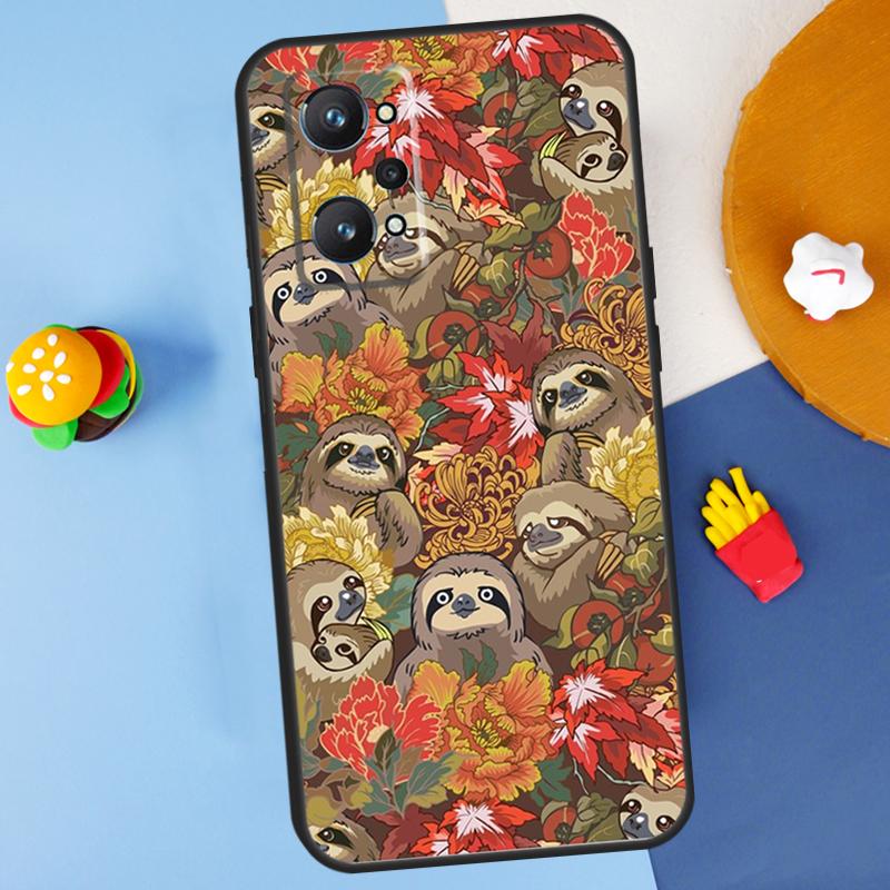 Cute Sloth Animal For Realme 14 13 12 10 11 Pro Plus GT 6 6T 5 GT7 Pro C55 C51 C21Y C25S C67 C75 C53 C61 Case