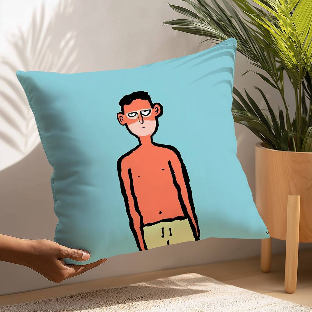 Aesthetic Art J-Jean-Jullien Pillow Case Plush Fabric Soft  Pillowcase Double Sided Print Cushion Cover Household Gifts