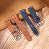 20mm 22mm Leather Wristband for Men Women Causal Breathable Watch Strap Brown Quick Release Bracelet for Seiko 5 for Huawei Gt3