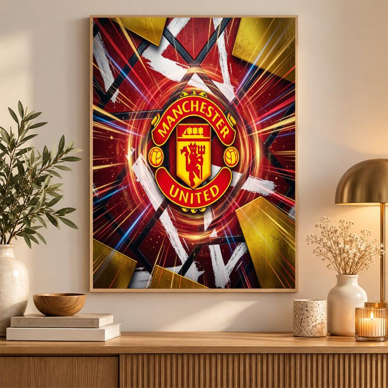 Manchester United Diamond Painting Kit 5D Full Drill DIY Diamond Mosaic Wall Art Home Decor