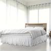 1PC 2m/78.74inch Solid Color Elastic Wrap Around Bed Skirt Wave Edge Fade Resistant Skin-Friendly for Home Hotel