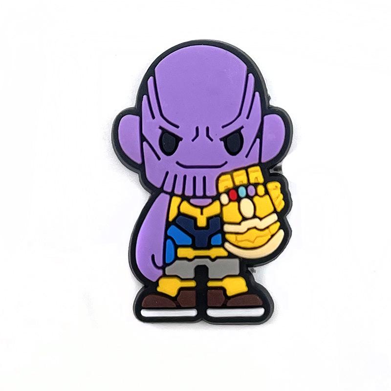 Marvel Series Croc Shoe Charms: Removable PVC Buckles for Holey Shoes