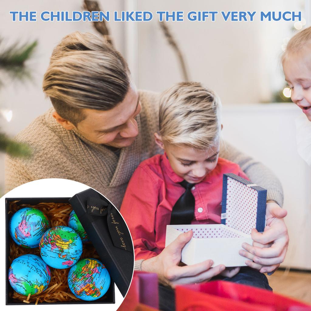 24Pcs  Stress Balls Mini  Stress Balls  World Map Foam Ball For Kids Adults Games Education Stress Relief Home Of
