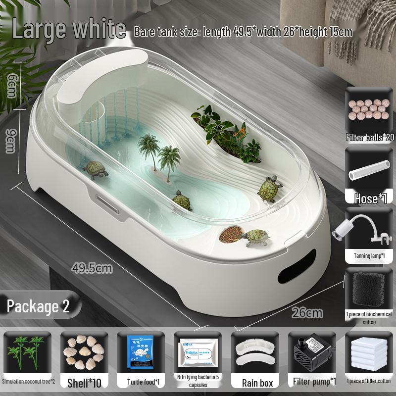 Acryl Schildkrötenhabitat mit Sonnendeck - Kreatives umweltfreundliches Becken für Schildkröten & Fische