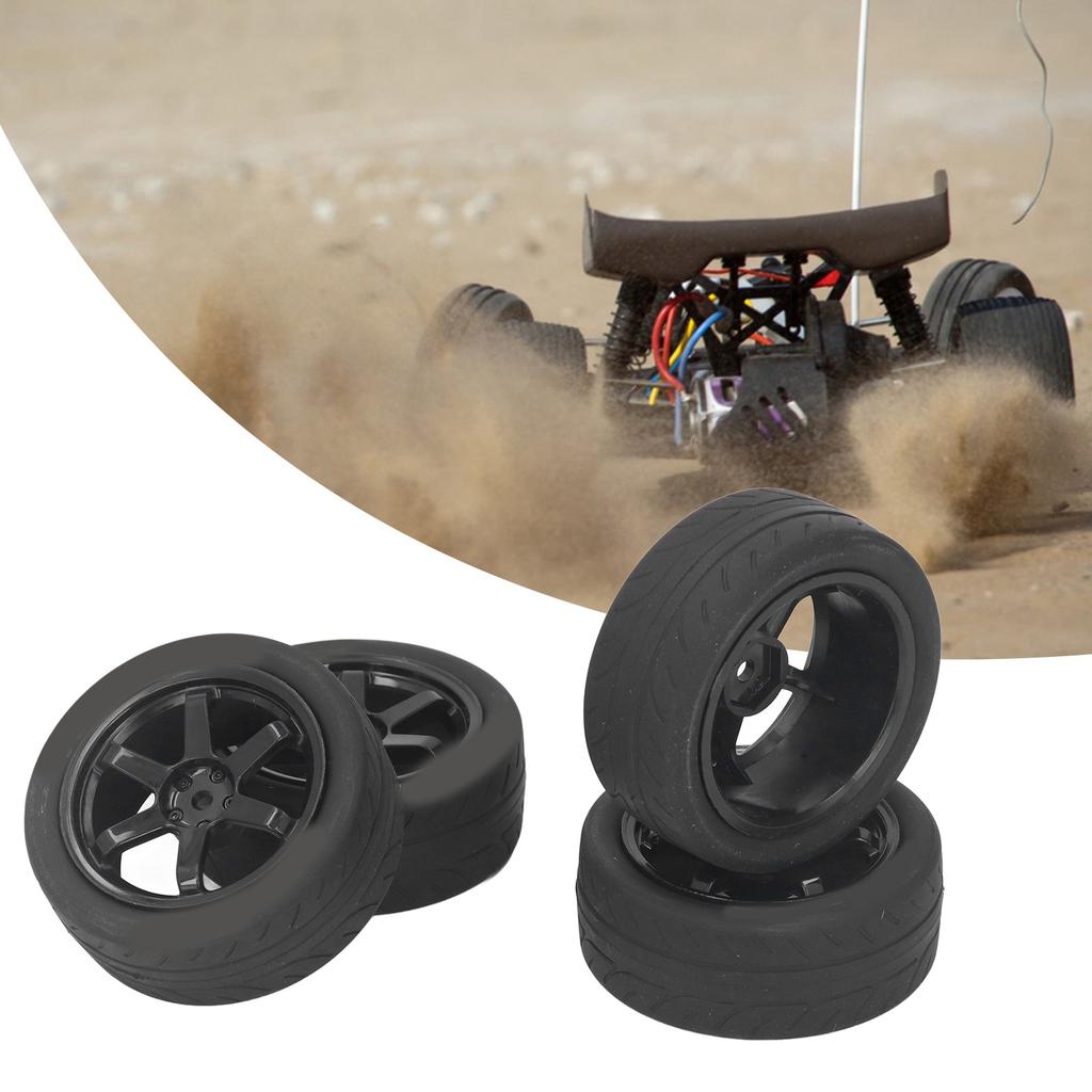 4 Pcs RC Car Tires Rubber Plastic RC Car Wheel for 01 02 XV01 XV02 1Celsius10 Remote Control Vehicle