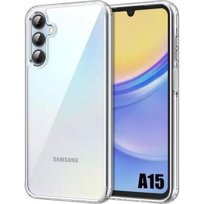 Darbeye Dayanıklı Kılıf - Booling - Samsung Galaxy A15 için - Esnek - Silikon - Şeffaf