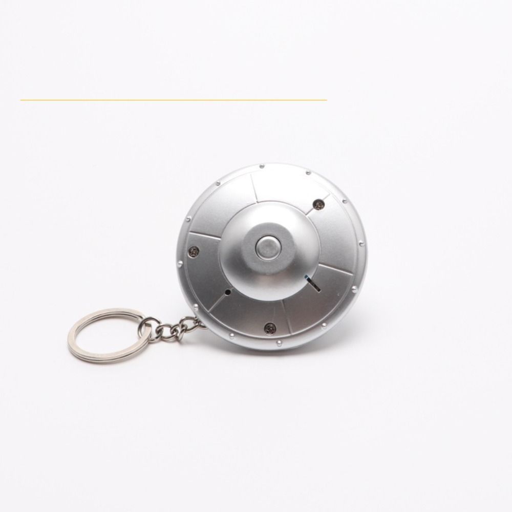 LED Light UFO Keyring Pendant Spaceship Model Keyring Kids Toy Flying Disc Keychain  Small Toy