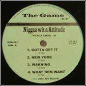 12inch Record GAME - Niggaz Wit A Attitude Volume-2 GDR551 RFC Records 2004 US Rap & Hip-Hop/R&B Used