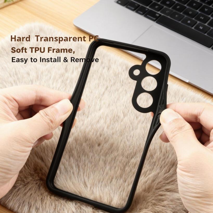 For Samsung Galaxy S25 Ultra S23 Plus S24 FE Transparent Phone Case For Galaxy A17 A07 A06 A16 A26 A36 A56 A55 A54 A35 A15 A25