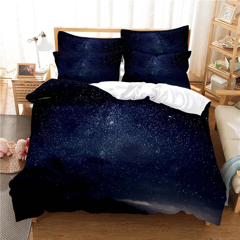 Dropship Home Textile Bedding Set Galaxy Deer  240x220 Duvet Covers Sets Luxury 100% Polyester Bed Linens Dekbedovertrek