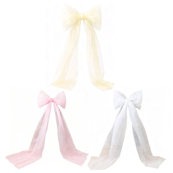 Christmas Tree Topper Bow Extra Large Mesh Bow with Long Streamers for Holiday Wedding Birthday Party Wall Decoration