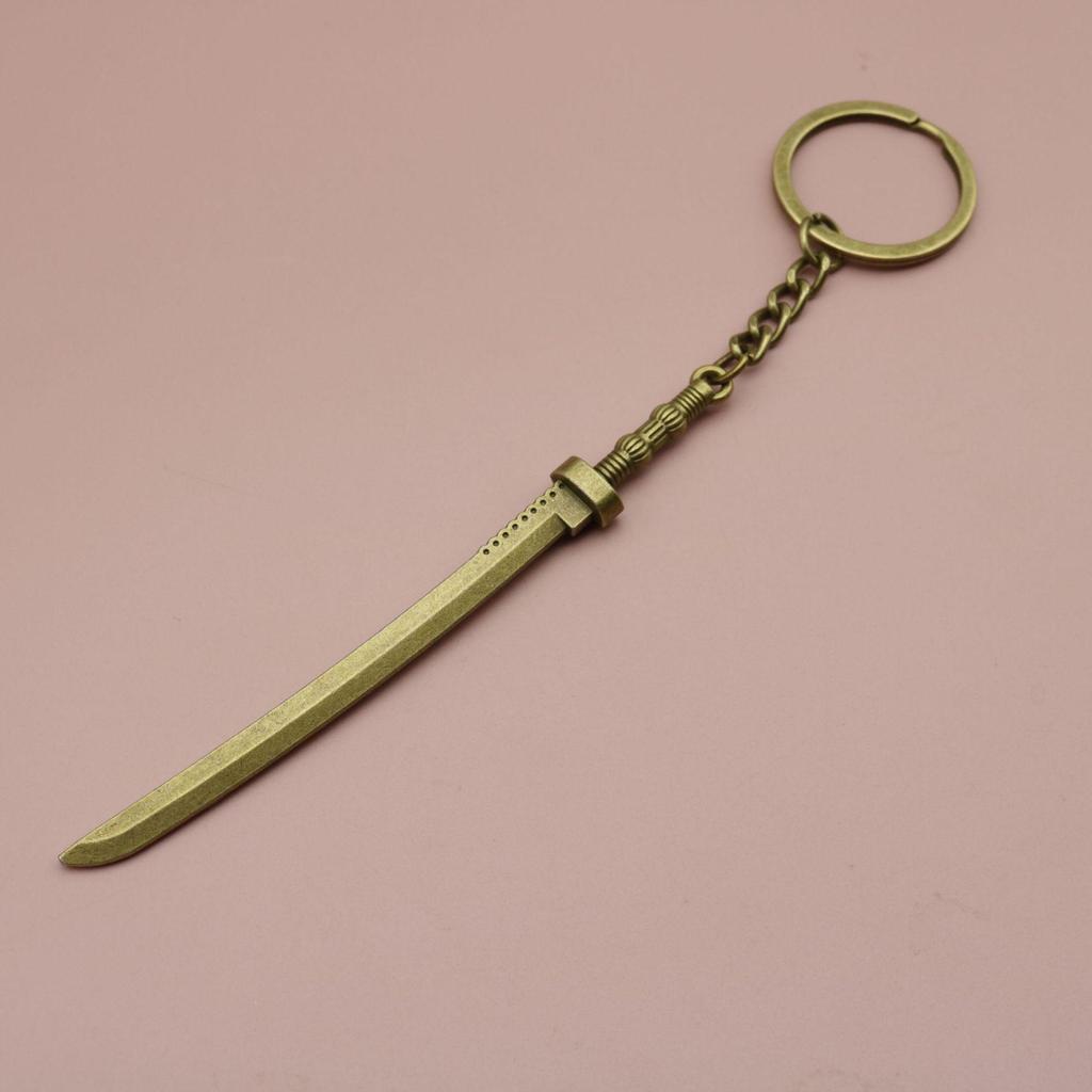 Silver Tibetan Sword Dagger Keychain Pendant