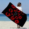 1 Stück Rote Lippen Druck Übergroßes Weiches Strandtuch Sexy Muster Ideales Geschenk für Freunde & Valentinstag