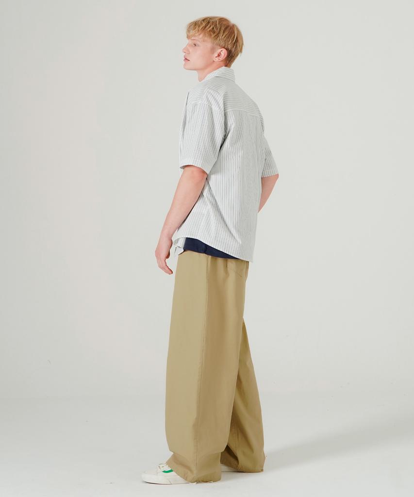 WV PROJECT Gabardine Cotton Elastic Waist Pants Beige Mjlp7786