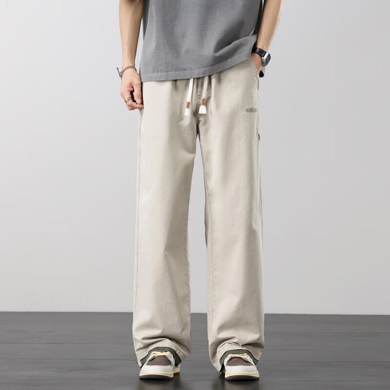 Homlean Herren Baumwolle Straight-Leg & Jogger Freizeithose