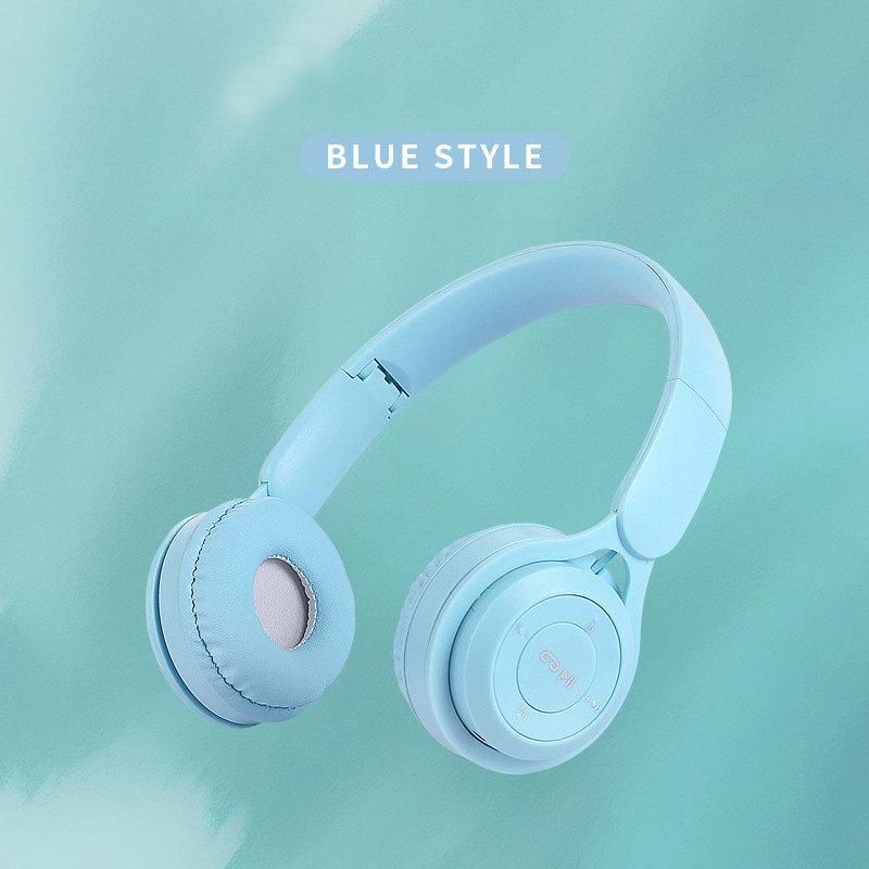 Y08 Kabelloser Bluetooth-Kopfhörer Macaron-Kopfhörer Stereo-Kopfhörer Gaming-Headset mit Mikrofon Gamer Girl Geschenk für Handy Tablet
