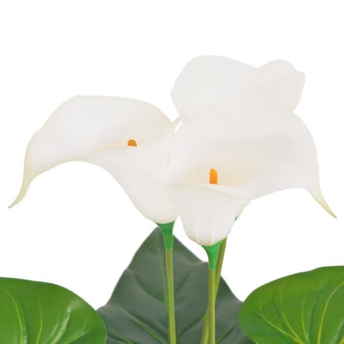 VidaXL Artificial Plant with Pot Calla Lily 85 Cm White