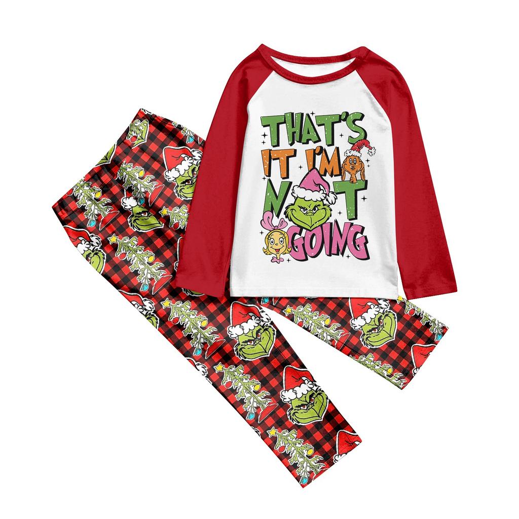 Family Matching Print Sets Pajamas Loungewear Outfits Family Matching Long Sleeve Tops+Pants Set