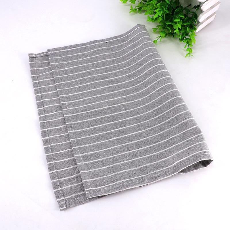 Customized Cotton Linen Recycled Restaurant Basic Table Cloth Stock Stripe Napkin