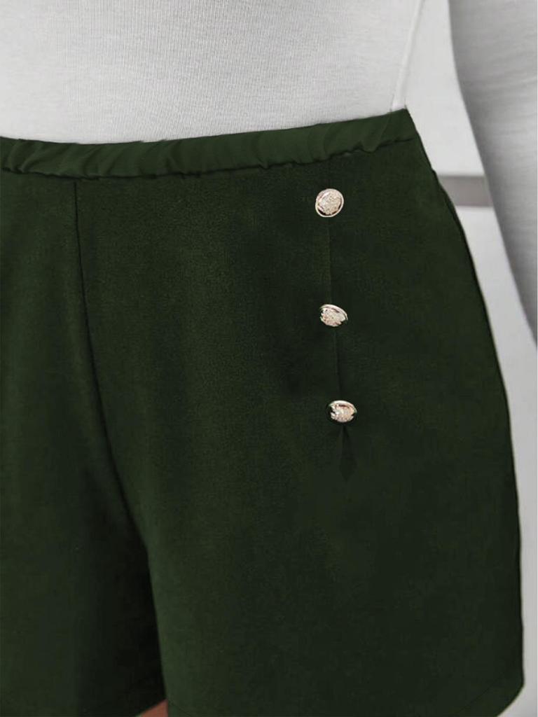 2026 Women's Summer Bodycon Shorts: Elegant Solid Color Slim Fit for European & American Fashion