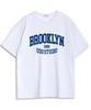 UNDEROFF Oversized Crew Neck Brooklyn Short Sleeve T-Shirt White Melange
