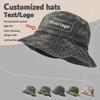 Benutzerdefiniertes Logo Outdoor Camouflage Taktischer Eimerhut für Männer und Frauen Lässiger Personalisierter Gewaschener Baumwoll-Lässiger Panama Bob Hut