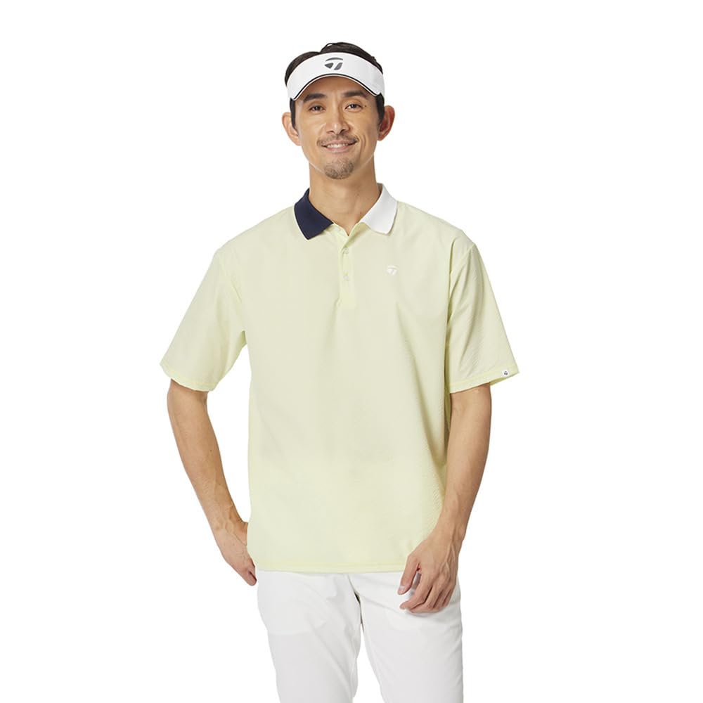 TaylorMade Cool Matcha Seersucker S/S Polo Shirt, Size M, Men's, 2025SS, UN633