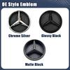 Car Grille Emblem 3D Badge Front Grill Logo For Mercedes Benz GLC X253 GLE W166 C292 GLS X166 16-19 Matte Black OE Style Emblems