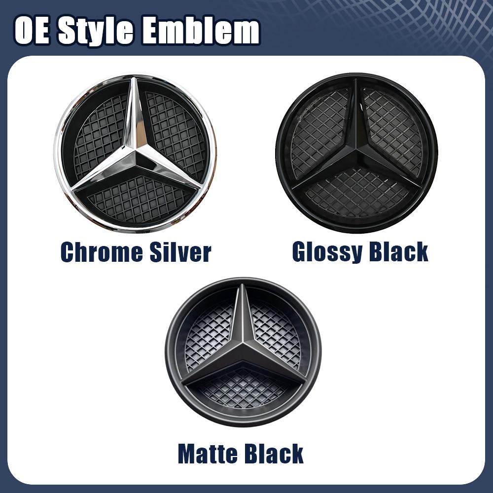 Car Grille Emblem 3D Badge Front Grill Logo For Mercedes Benz GLC X253 GLE W166 C292 GLS X166 16-19 Matte Black OE Style Emblems